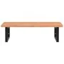 Estante de lavabo de pared de acero y madera maciza de haya von , Badezimmerwaschtische - Ref: Foro24-3302449, Preis: 97,77 €...