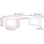 Estante de lavabo de pared de acero y madera maciza de haya von , Badezimmerwaschtische - Ref: Foro24-3302449, Preis: 97,77 €...