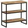 Mesa consola madera maciza de mango rugosa 70x35x70 cm by , Side tables - Ref: Foro24-374074, Price: 111,32 €, Discount: %