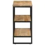 Mesa consola madera maciza de mango rugosa 70x35x70 cm by , Side tables - Ref: Foro24-374074, Price: 111,32 €, Discount: %