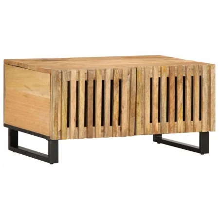 Mesa de centro de madera maciza de mango rugosa 80x51x40 cm | Foro24.es | Tu tienda online para hogar, jardín y más Foro24.es