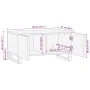 Mesa de centro de madera maciza de mango rugosa 80x51x40 cm | Foro24.es | Tu tienda online para hogar, jardín y más Foro24.es