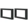 Estante de lavabo de pared de acero y madera maciza de roble de , Tocadores de baño - Ref: Foro24-3302545, Precio: 72,58 €, D...