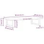 Estante de lavabo de pared de acero y madera maciza de roble de , Tocadores de baño - Ref: Foro24-3302545, Precio: 72,58 €, D...
