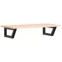 Estante de lavabo de pared de acero y madera maciza de roble de , Tocadores de baño - Ref: Foro24-3302547, Precio: 73,81 €, D...