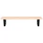 Estante de lavabo de pared de acero y madera maciza de roble de , Tocadores de baño - Ref: Foro24-3302547, Precio: 73,81 €, D...