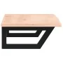 Estante de lavabo de pared de acero y madera maciza de roble de , Tocadores de baño - Ref: Foro24-3302547, Precio: 73,81 €, D...