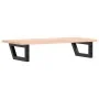 Estante de lavabo de pared de acero y madera maciza de roble de , Tocadores de baño - Ref: Foro24-3302547, Precio: 73,81 €, D...