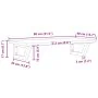 Estante de lavabo de pared de acero y madera maciza de roble de , Tocadores de baño - Ref: Foro24-3302547, Precio: 73,81 €, D...