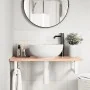 Estante de lavabo de pared de acero y madera maciza de roble by , bathroom vanities - Ref: Foro24-3302564, Price: 86,08 €, Di...