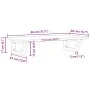 Estante de lavabo de pared de acero y madera maciza de roble by , bathroom vanities - Ref: Foro24-3302566, Price: 85,66 €, Di...