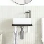 Estante de lavabo de pared de acero y madera maciza de roble by , bathroom vanities - Ref: Foro24-3302572, Price: 60,06 €, Di...
