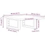 Estante de lavabo de pared de acero y madera maciza de roble by , bathroom vanities - Ref: Foro24-3302572, Price: 60,06 €, Di...