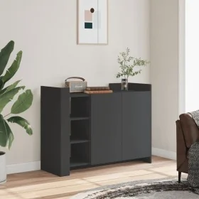 Aparador de madera de ingeniería negro 100x35x75 cm von , Sideboards - Ref: Foro24-848410, Preis: 119,21 €, Rabatt: %