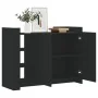 Aparador de madera de ingeniería negro 100x35x75 cm de , Aparadores - Ref: Foro24-848410, Precio: 119,44 €, Descuento: %