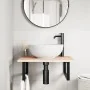 Estante de lavabo de pared de acero y madera maciza de roble by , bathroom vanities - Ref: Foro24-3302593, Price: 78,76 €, Di...