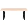 Estante de lavabo de pared de acero y madera maciza de roble by , bathroom vanities - Ref: Foro24-3302593, Price: 78,76 €, Di...