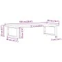 Estante de lavabo de pared de acero y madera maciza de roble von , Badezimmerwaschtische - Ref: Foro24-3302603, Preis: 100,67...