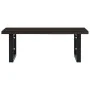 Estante de lavabo de pared de acero y madera maciza de roble de , Tocadores de baño - Ref: Foro24-3302617, Precio: 85,06 €, D...