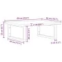 Estante de lavabo de pared de acero y madera maciza de roble de , Tocadores de baño - Ref: Foro24-3302617, Precio: 85,06 €, D...