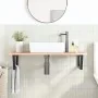 Estante de lavabo de pared de acero y madera maciza de roble von , Badezimmerwaschtische - Ref: Foro24-3302615, Preis: 109,06...