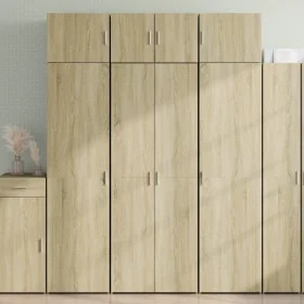 Aparador alto madera de ingeniería roble Sonoma 70x42,5x185 cm by , Sideboards - Ref: Foro24-3281429, Price: 199,43 €, Discou...