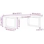 Estante de lavabo de pared de acero y madera maciza de roble by , bathroom vanities - Ref: Foro24-3302657, Price: 86,35 €, Di...