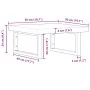 Estante de lavabo de pared acero y madera maciza de acacia de , Tocadores de baño - Ref: Foro24-3302765, Precio: 90,36 €, Des...