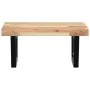 Estante de lavabo de pared acero y madera maciza de acacia de , Tocadores de baño - Ref: Foro24-3302767, Precio: 88,35 €, Des...