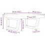 Estante de lavabo de pared acero y madera maciza de acacia de , Tocadores de baño - Ref: Foro24-3302767, Precio: 88,35 €, Des...