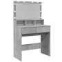 Tocador con luces LED gris hormigón 80x41x134,5 cm de , Tocadores para dormitorios - Ref: Foro24-848188, Precio: 141,67 €, De...