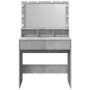 Tocador con luces LED gris hormigón 80x41x134,5 cm de , Tocadores para dormitorios - Ref: Foro24-848188, Precio: 141,67 €, De...