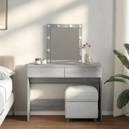Tocador con luces LED color gris Sonoma 100x40x130 cm | Foro24.es | Tu tienda online para hogar, jardín y más Foro24.es