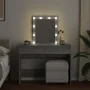 Tocador con luces LED color gris Sonoma 100x40x130 cm | Foro24.es | Tu tienda online para hogar, jardín y más Foro24.es