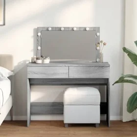 Tocador con luces LED color gris Sonoma