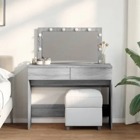 Tocador con luces LED color gris Sonoma 100x40x120 cm by , Bedroom Dressers - Ref: Foro24-848211, Price: 137,64 €, Discount: %