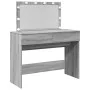 Tocador con luces LED color gris Sonoma 100x40x120 cm by , Bedroom Dressers - Ref: Foro24-848211, Price: 137,64 €, Discount: %