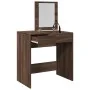 Tocador con espejo marrón roble 73x46,5x120 cm de , Tocadores para dormitorios - Ref: Foro24-848226, Precio: 101,81 €, Descue...