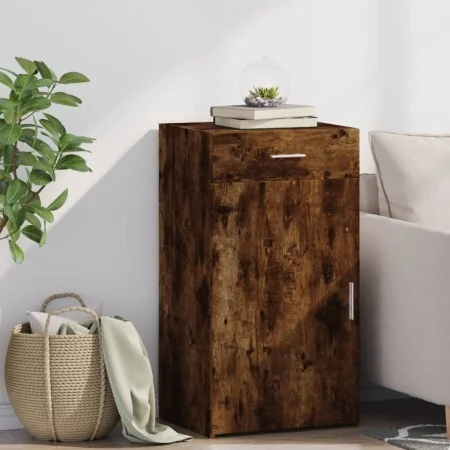 Aparador de madera de ingeniería roble ahumado 50x42,5x93 cm by , Sideboards - Ref: Foro24-846296, Price: 89,29 €, Discount: %