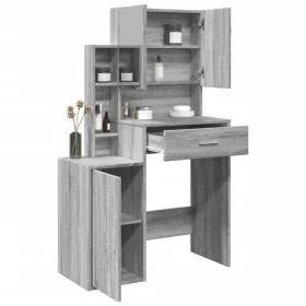 Tocador con mueble gris Sonoma 80x35x132 cm by , Bedroom Dressers - Ref: Foro24-848239, Price: 116,89 €, Discount: %