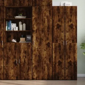 Aparador de madera de ingeniería roble ahumado 50x42,5x185 cm by , Sideboards - Ref: Foro24-3281417, Price: 158,36 €, Discoun...