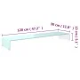 Mueble TV/Elevador de monitor cristal verde 120x30x13 cm de , Muebles TV - Ref: Foro24-244149, Precio: 120,66 €, Descuento: %