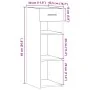Aparador de madera de ingeniería gris Sonoma 30x42,5x93 cm by , Sideboards - Ref: Foro24-846311, Price: 50,80 €, Discount: %