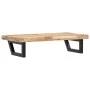 Estante de lavabo de pared acero y madera maciza de acacia | Foro24.es | Tu tienda online para hogar, jardín y más Foro24.es