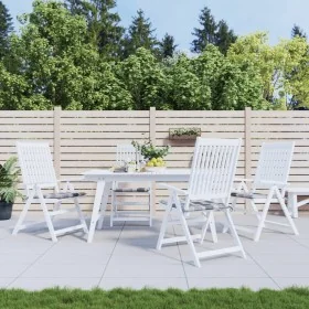 Cojines de silla de jardín 4 uds tela a cuadros gris 40x40x3 cm von , Kissen für Stühle und Sofas - Ref: Foro24-314036, Preis...