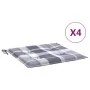 Cojines de silla de jardín 4 uds tela a cuadros gris 40x40x3 cm de , Cojines para sillas y sofás - Ref: Foro24-314036, Precio...