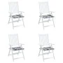 Cojines de silla de jardín 4 uds tela a cuadros gris 40x40x3 cm de , Cojines para sillas y sofás - Ref: Foro24-314036, Precio...