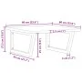 Estante de lavabo de pared de acero y madera maciza de roble von , Badezimmerwaschtische - Ref: Foro24-3302463, Preis: 103,95...