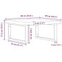 Estante de lavabo de pared de acero y madera maciza de haya von , Badezimmerwaschtische - Ref: Foro24-3302513, Preis: 111,19 ...