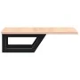 Estante de lavabo de pared de acero y madera maciza de roble | Foro24.es | Tu tienda online para hogar, jardín y más Foro24.es